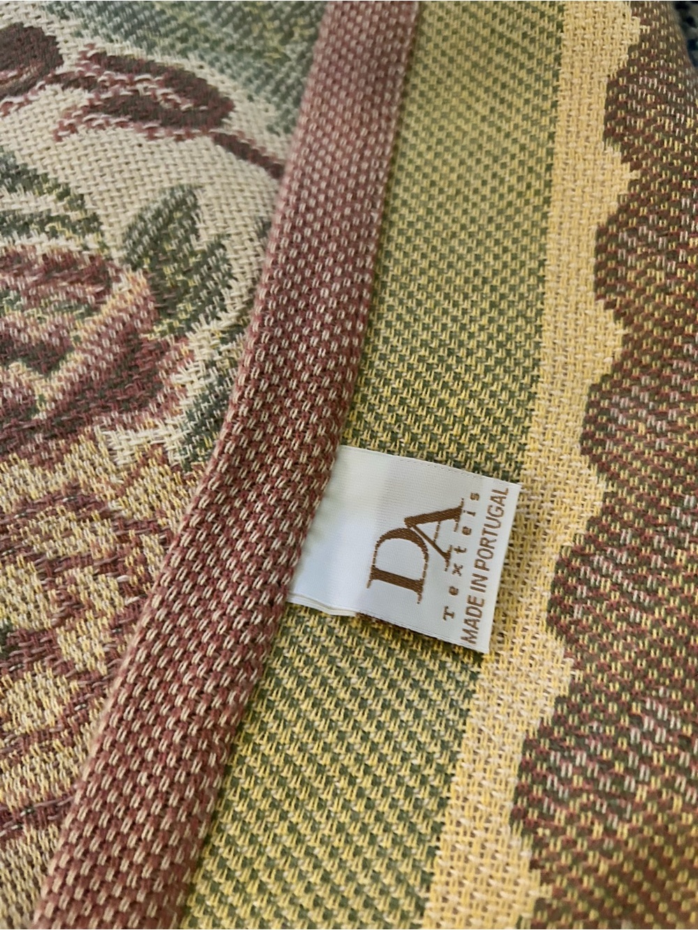 Vintage French Style RUG Throw Roses Floral 100% Cotton Cottagecore Reversible - Picture 3 of 6
